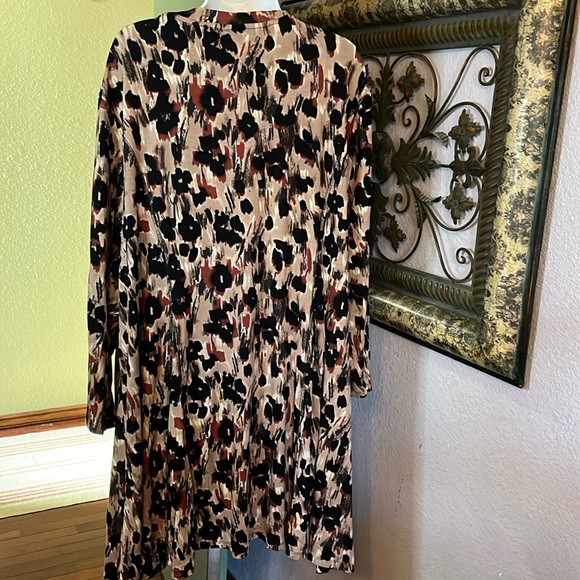 NWT AVENUE  Animal Print Dress -long sleeve knit fit & flare 4X - Picture 7 of 14